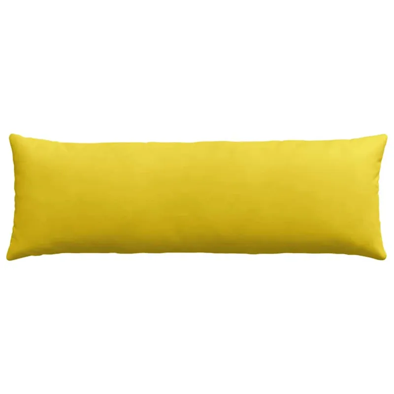 Sofa Pagalvės 2 pcs Geltona 120 x 40 cm Kordūrinis audinys