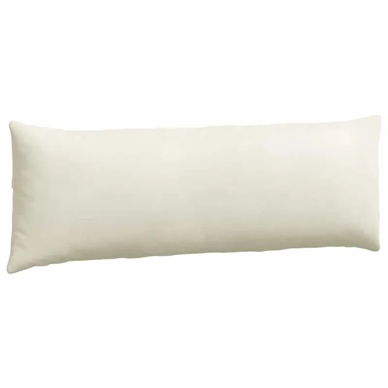 Sofa Pagalvės 2 pcs Kreminė 120 x 40 cm Kordūrinis audinys