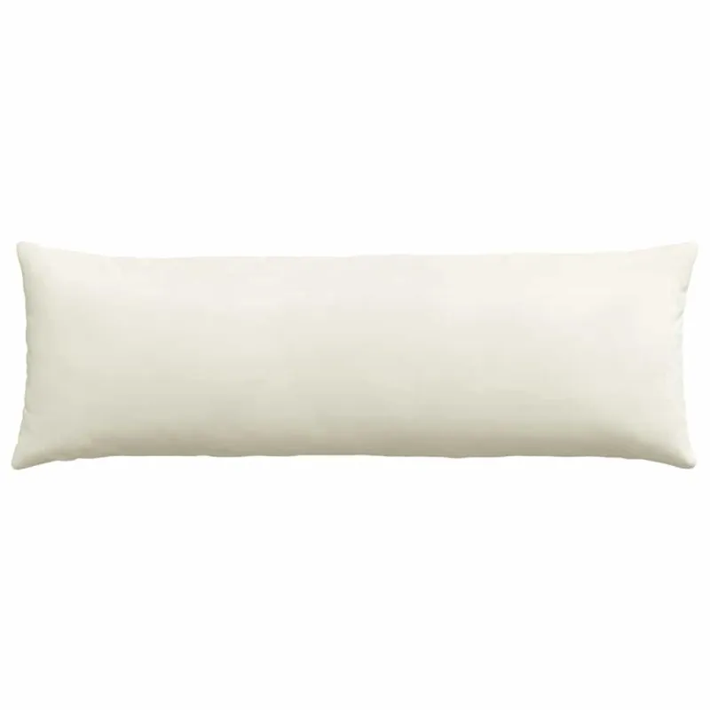 Sofa Pagalvės 2 pcs Kreminė 120 x 40 cm Kordūrinis audinys