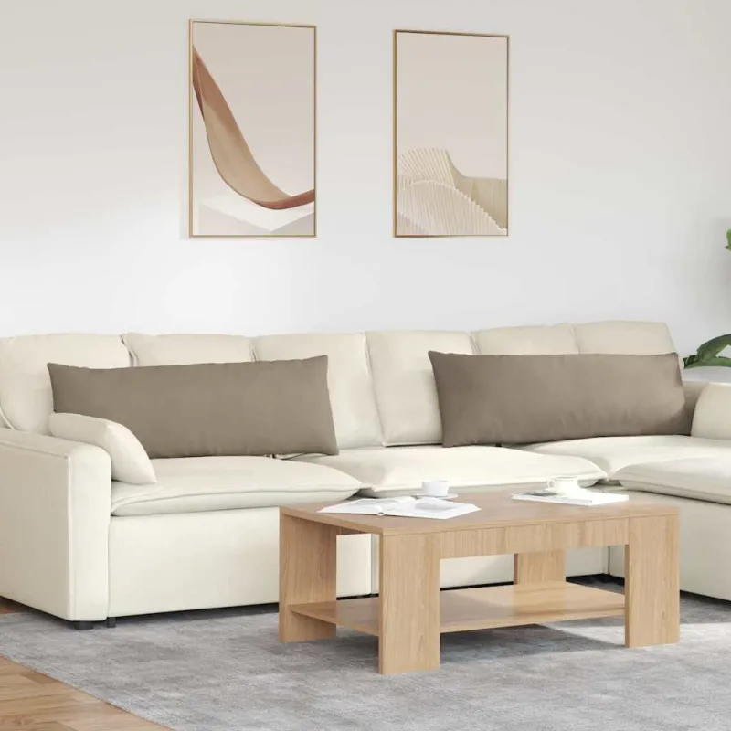 Sofa Pagalvės 2 pcs Taupe 120 x 40 cm audinys