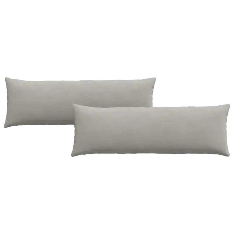 Sofa Pagalvės 2 pcs Šviesiai pilka 120 x 40 cm audinys
