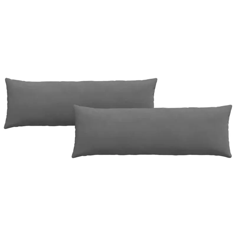 Sofa Pagalvės 2 pcs Tamsiai pilka 120 x 40 cm audinys