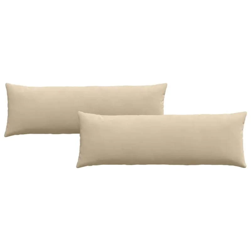 Sofa Pagalvės 2 pcs Kreminė 120 x 40 cm audinys