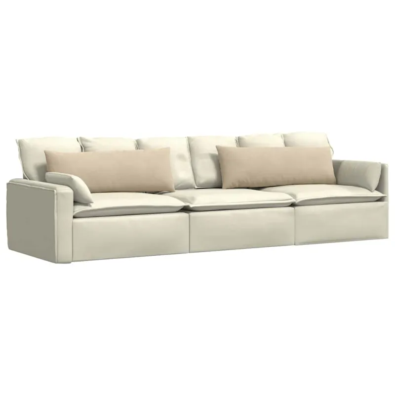 Sofa Pagalvės 2 pcs Kreminė 120 x 40 cm audinys