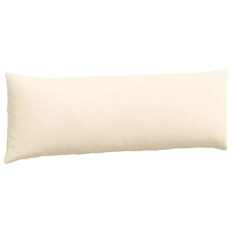 Sofa Pagalvės 2 pcs Kreminė 120 x 40 cm Kordūrinis audinys