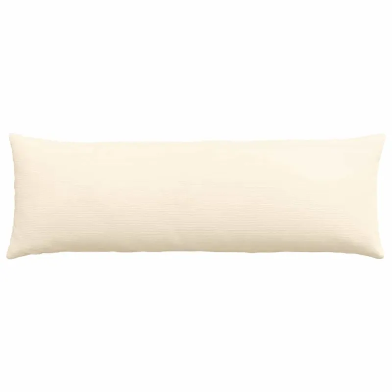 Sofa Pagalvės 2 pcs Kreminė 120 x 40 cm Kordūrinis audinys
