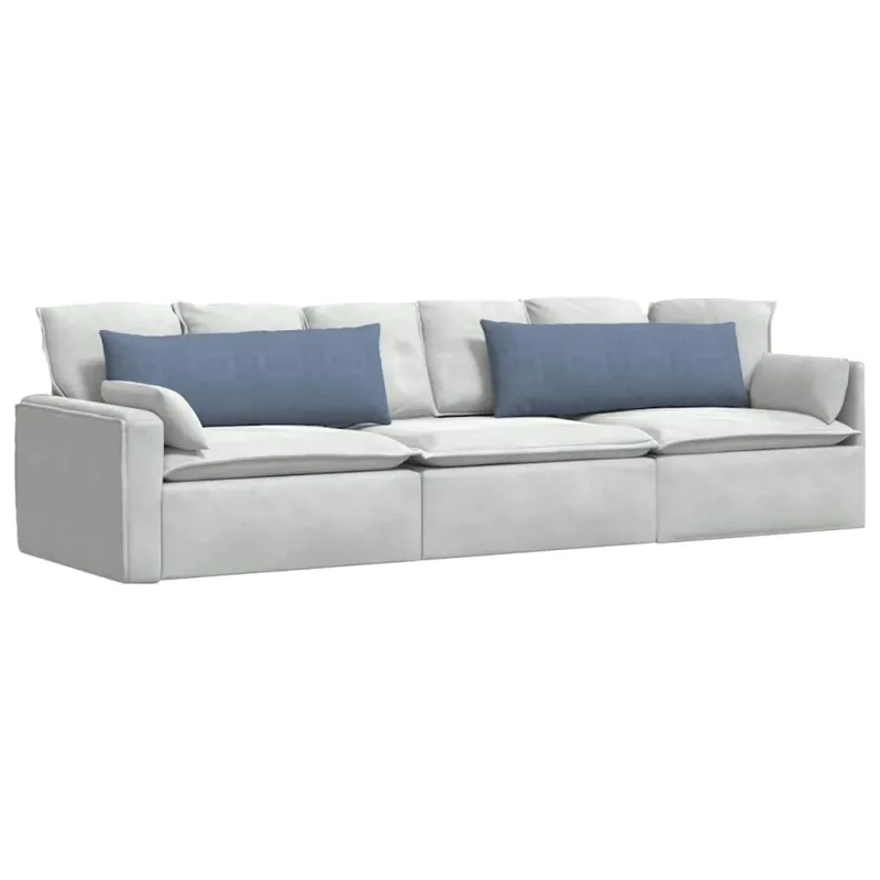 Sofa Pagalvės 2 pcs Mėlyna 120 x 40 cm Kordūrinis audinys