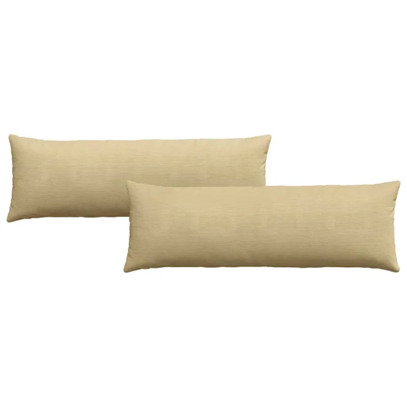 Sofa Pagalvės 2 pcs Pilkai žalia 120 x 40 cm Kordūrinis audinys