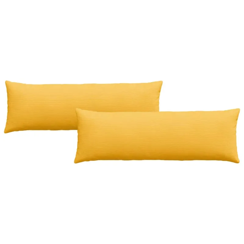 Sofa Pagalvės 2 pcs Šviesi geltona 120 x 40 cm