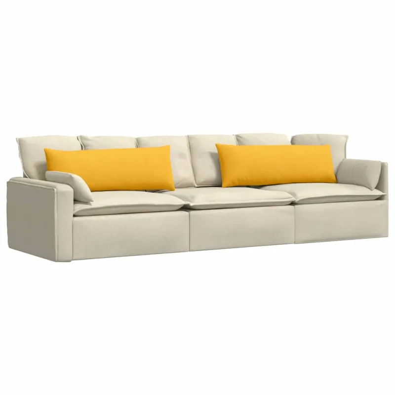 Sofa Pagalvės 2 pcs Šviesi geltona 120 x 40 cm