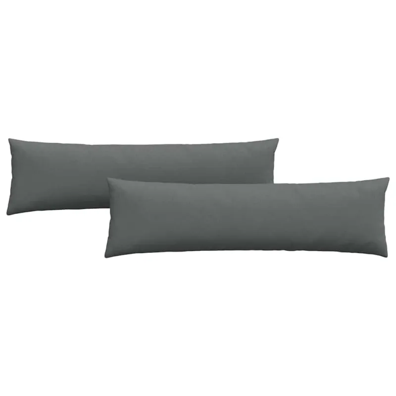 Sofa Pagalvės 2 pcs Tamsiai pilka 145 x 40 cm audinys