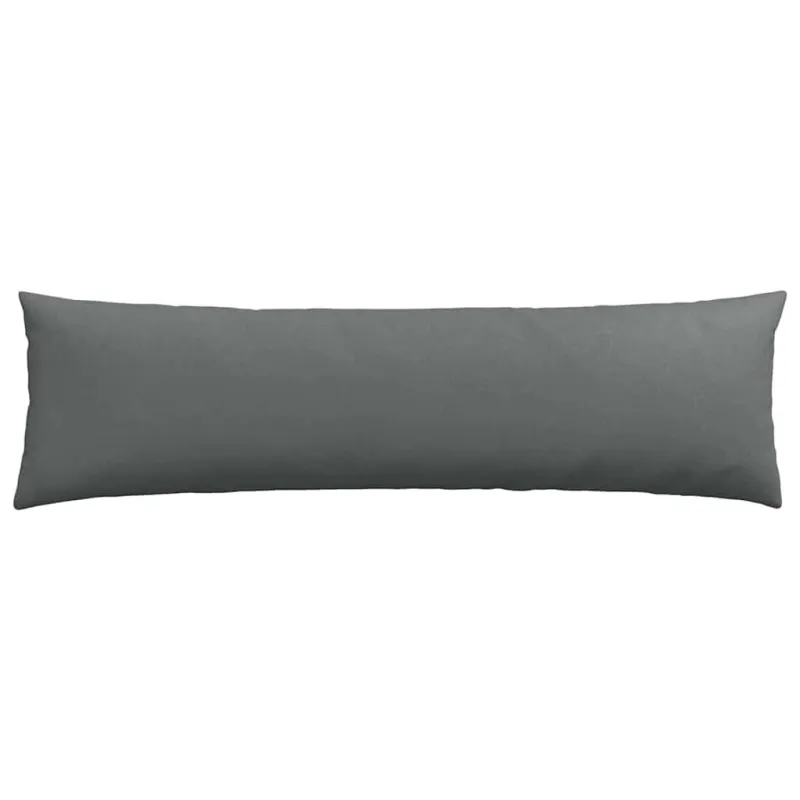 Sofa Pagalvės 2 pcs Tamsiai pilka 145 x 40 cm audinys