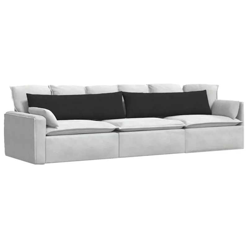 Sofa Pagalvės 2 pcs Juoda 145 x 40 cm audinys