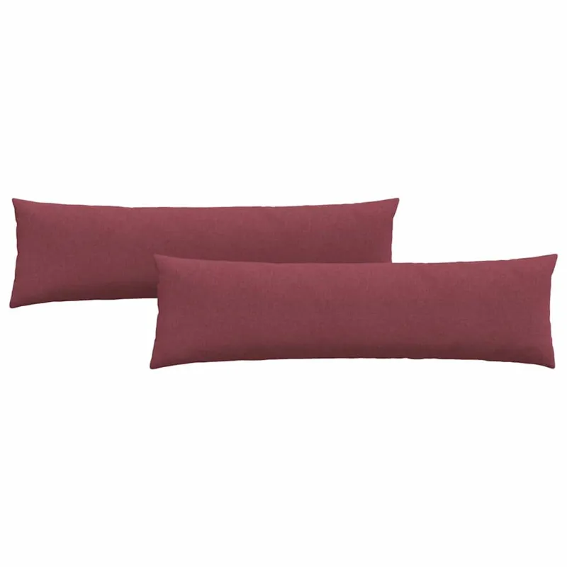 Sofa Pagalvės 2 pcs Vyno raudona 145 x 40 cm audinys