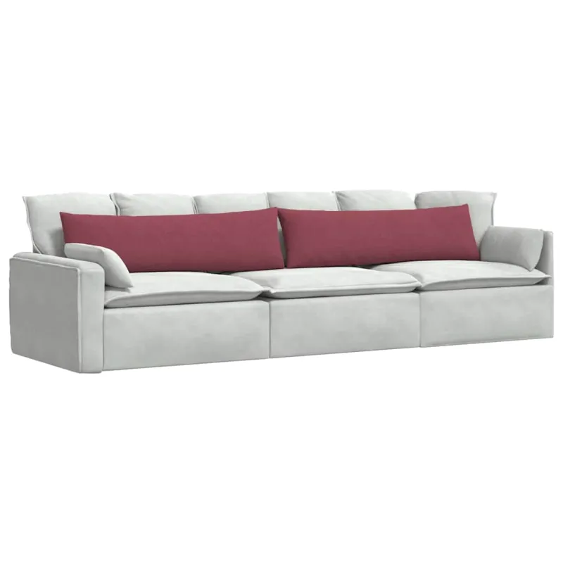 Sofa Pagalvės 2 pcs Vyno raudona 145 x 40 cm audinys