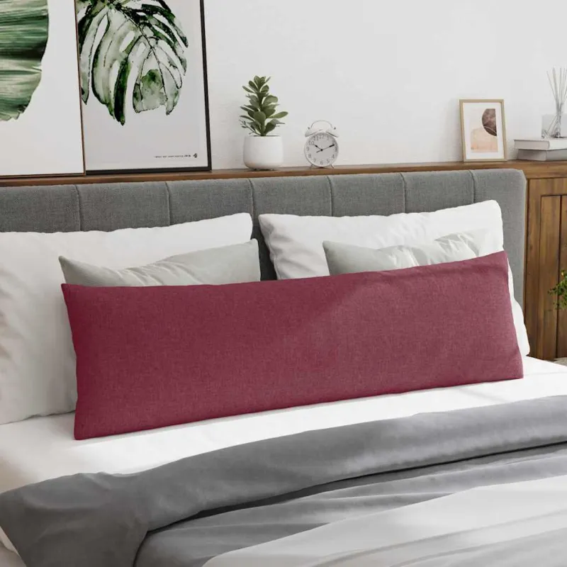 Sofa Pagalvės 2 pcs Vyno raudona 145 x 40 cm audinys