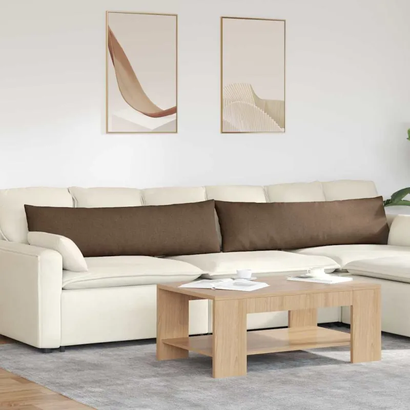 Sofa Pagalvės 2 pcs Ruda 145 x 40 cm audinys