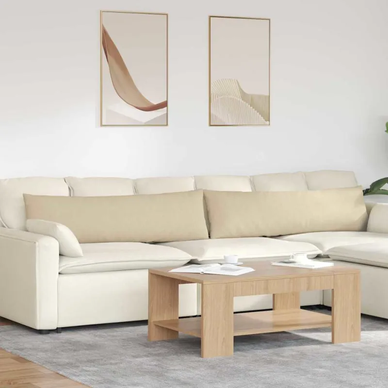 Sofa Pagalvės 2 pcs Kreminė 145 x 40 cm audinys