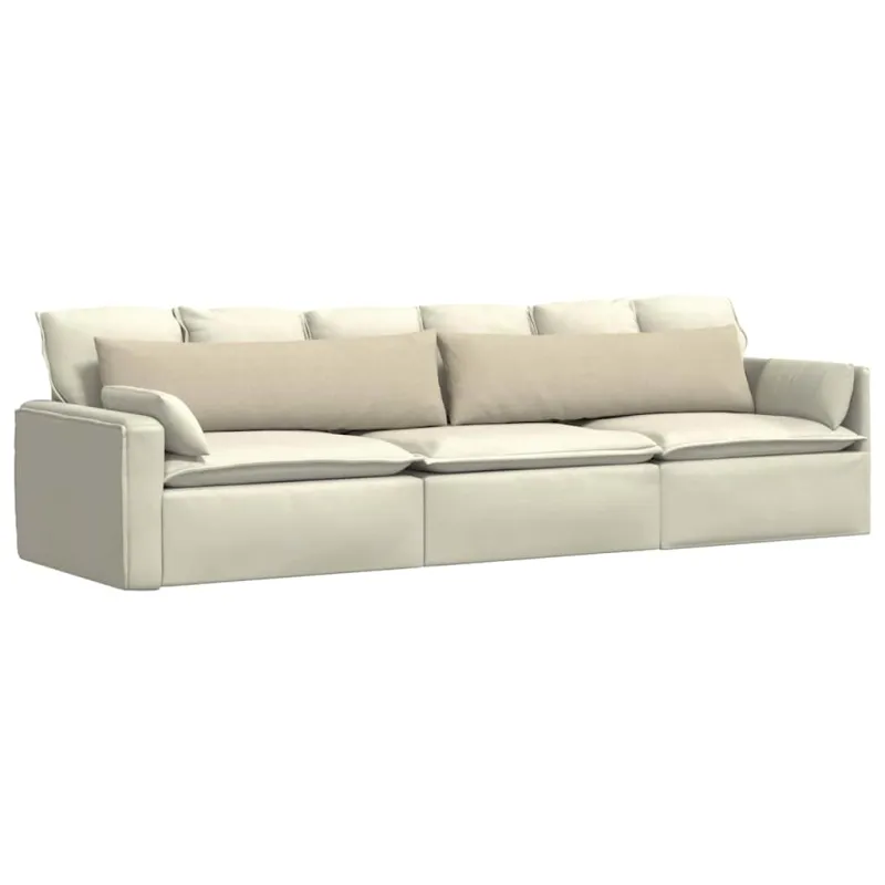 Sofa Pagalvės 2 pcs Kreminė 145 x 40 cm audinys