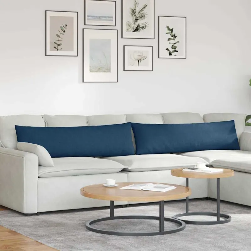 Sofa Pagalvės 2 pcs Mėlyna 145 x 40 cm audinys
