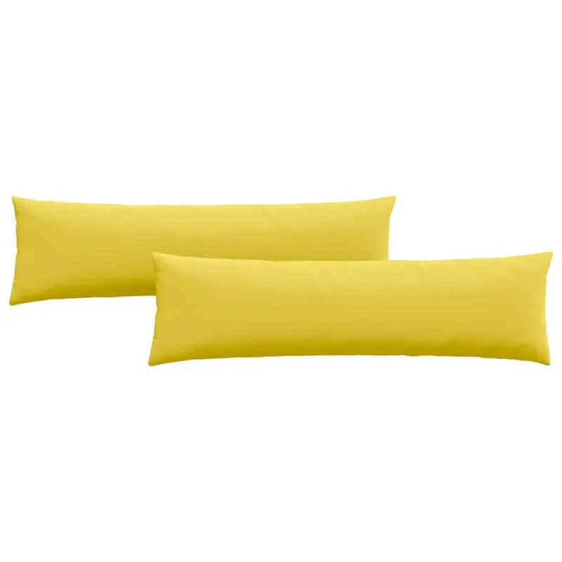 Sofa Pagalvės 2 pcs Šviesi geltona 145 x 40 cm audinys