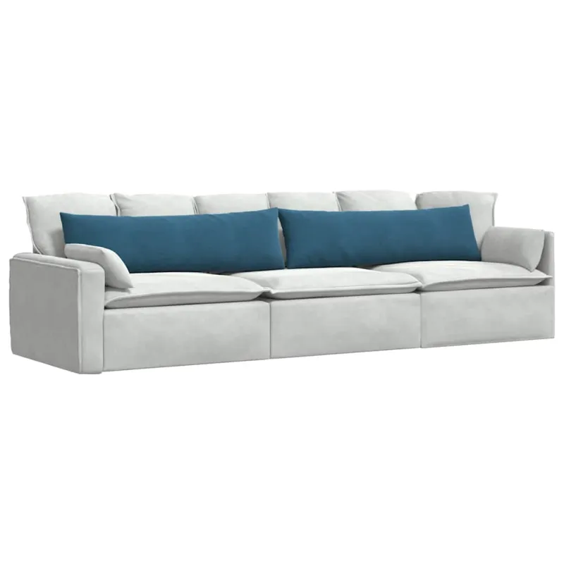 Sofa Pagalvės 2 pcs Mėlyna 145 x 40 cm Kordūrinis audinys