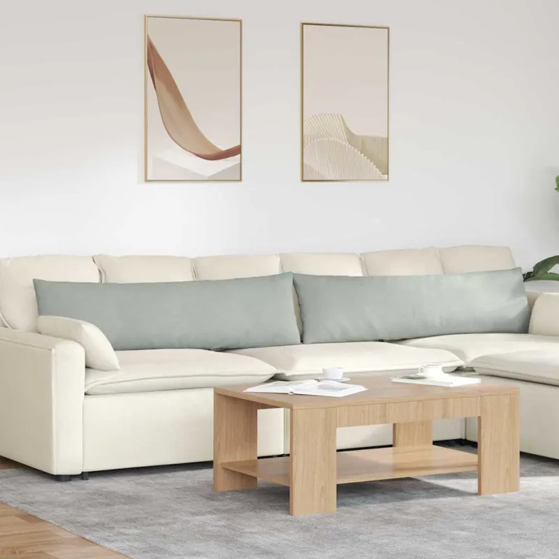 Sofa Pagalvės 2 pcs Šviesiai pilka 145 x 40 cm