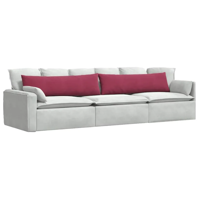 Sofa Pagalvės 2 pcs Vyno raudona 145 x 40 cm Kordūrinis audinys