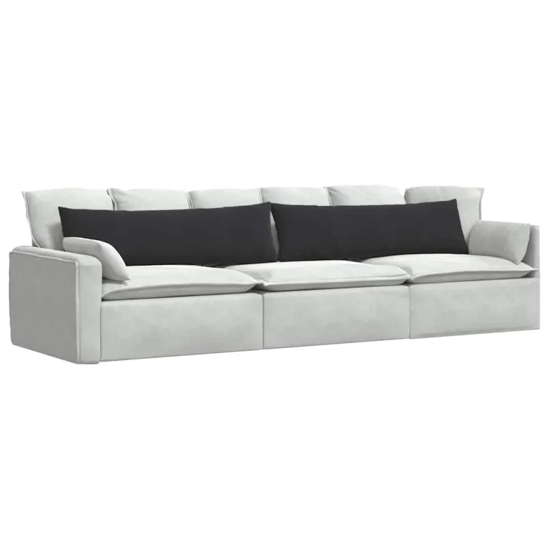 Sofa Pagalvės 2 pcs Juoda 145 x 40 cm Kordūrinis audinys