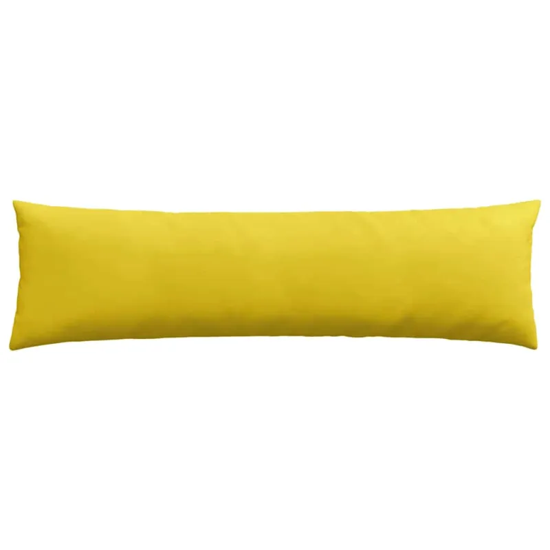 Sofa Pagalvės 2 pcs Geltona 145 x 40 cm Kordūrinis audinys