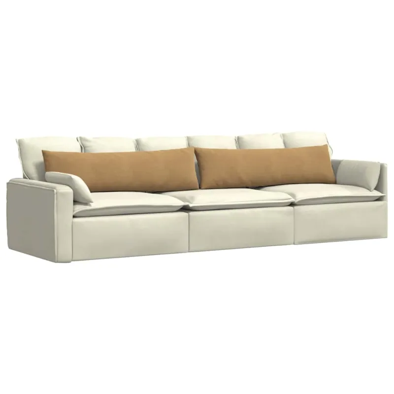 Sofa Pagalvės 2 pcs Ruda 145 x 40 cm Kordūrinis audinys