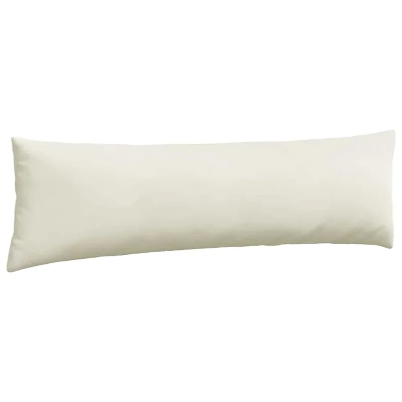 Sofa Pagalvės 2 pcs Kreminė 145 x 40 cm Kordūrinis audinys