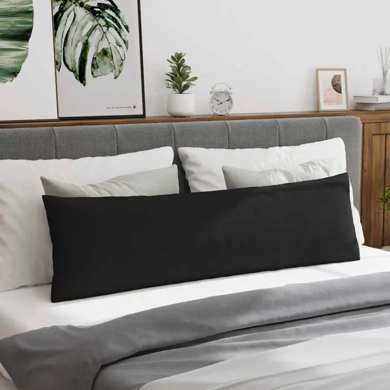 Sofa Pagalvės 2 pcs Juoda 145 x 40 cm audinys