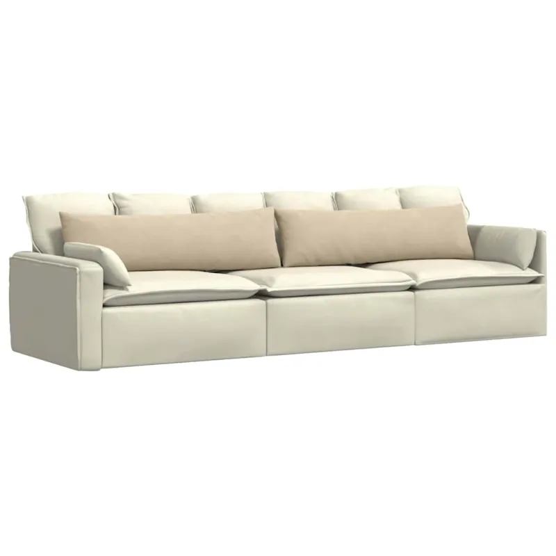 Sofa Pagalvės 2 pcs Kreminė 145 x 40 cm audinys