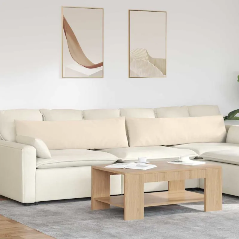 Sofa Pagalvės 2 pcs Smėlio 145 x 40 cm audinys