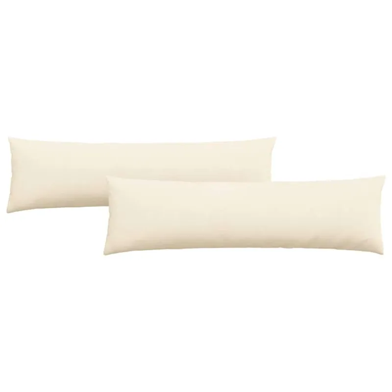 Sofa Pagalvės 2 pcs Kreminė 145 x 40 cm Kordūrinis audinys