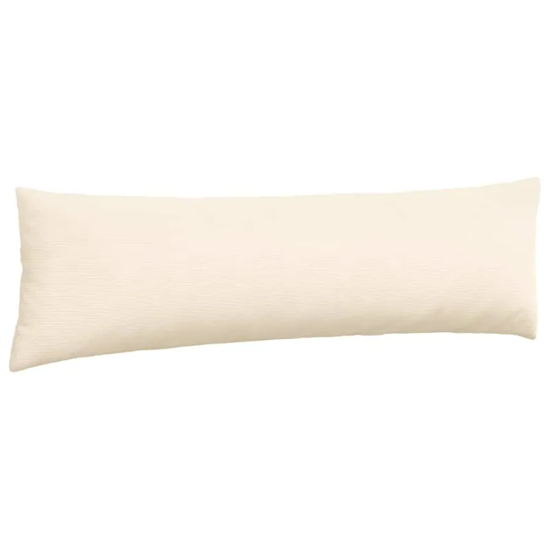 Sofa Pagalvės 2 pcs Kreminė 145 x 40 cm Kordūrinis audinys