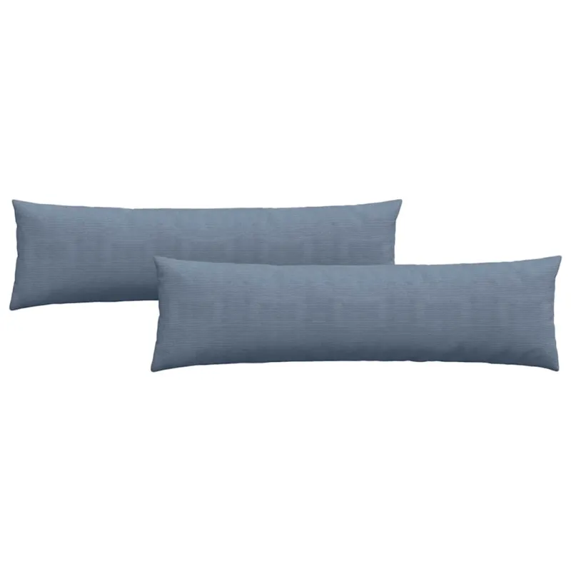 Sofa Pagalvės 2 pcs Mėlyna 145 x 40 cm Kordūrinis audinys