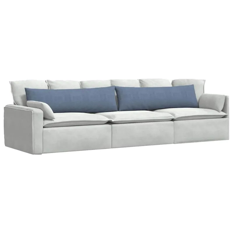 Sofa Pagalvės 2 pcs Mėlyna 145 x 40 cm Kordūrinis audinys
