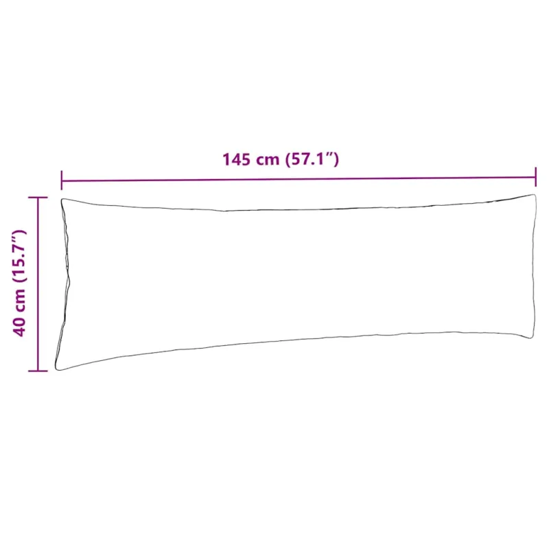 Sofa Pagalvės 2 pcs Pilkai žalia 145 x 40 cm Kordūrinis audinys