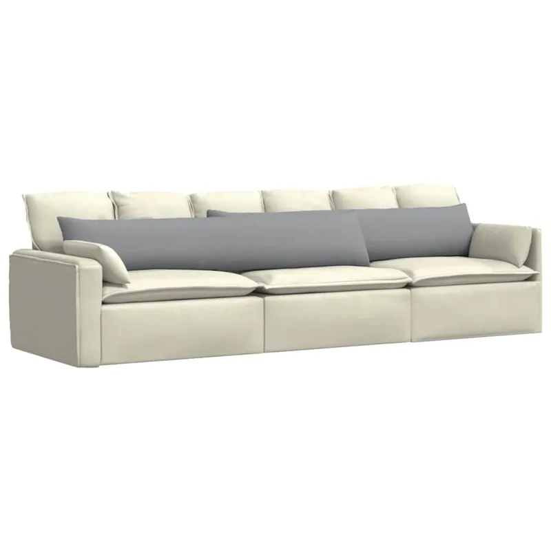 Sofa Pagalvės 2 pcs Šviesiai pilka 200 x 40 cm audinys