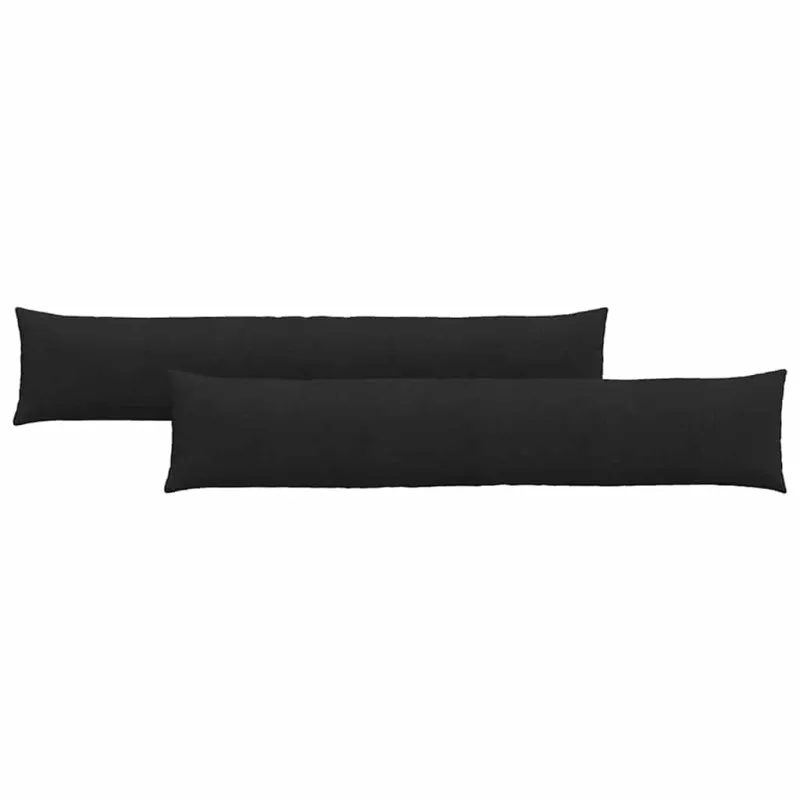 Sofa Pagalvės 2 pcs Juoda 200 x 40 cm audinys