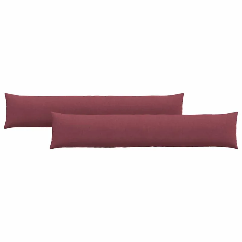 Sofa Pagalvės 2 pcs Vyno raudona 200 x 40 cm audinys