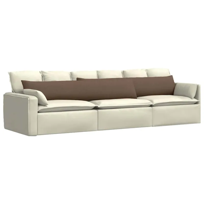 Sofa Pagalvės 2 pcs Ruda 200 x 40 cm audinys