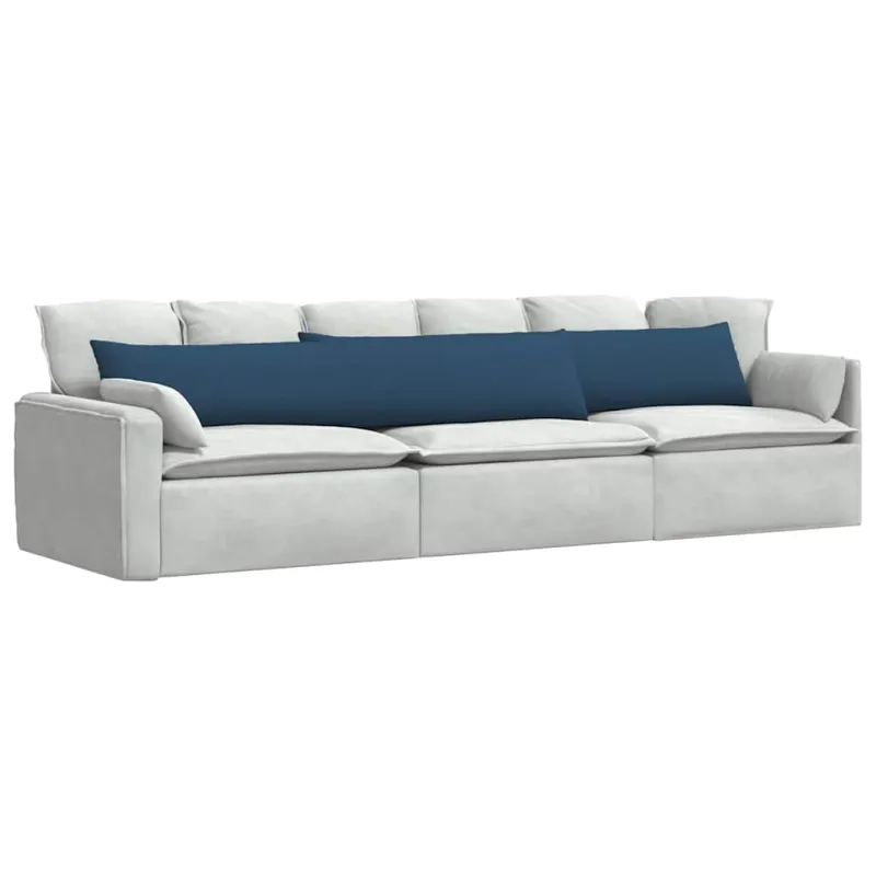 Sofa Pagalvės 2 pcs Mėlyna 200 x 40 cm audinys