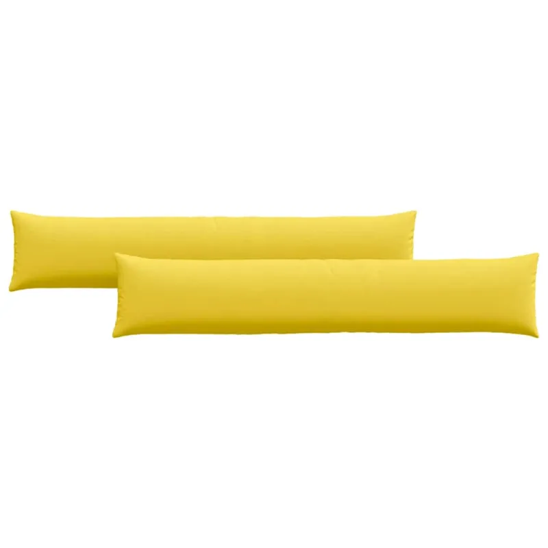 Sofa Pagalvės 2 pcs Šviesi geltona 200 x 40 cm audinys