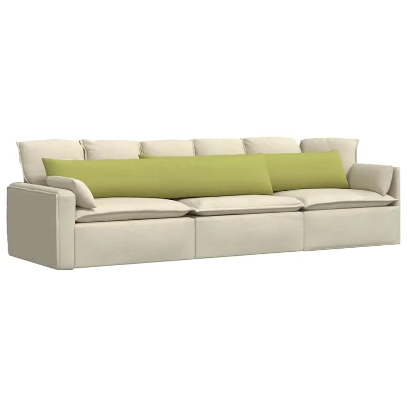 Sofa Pagalvės 2 pcs Šviesiai žalia 200 x 40 cm audinys