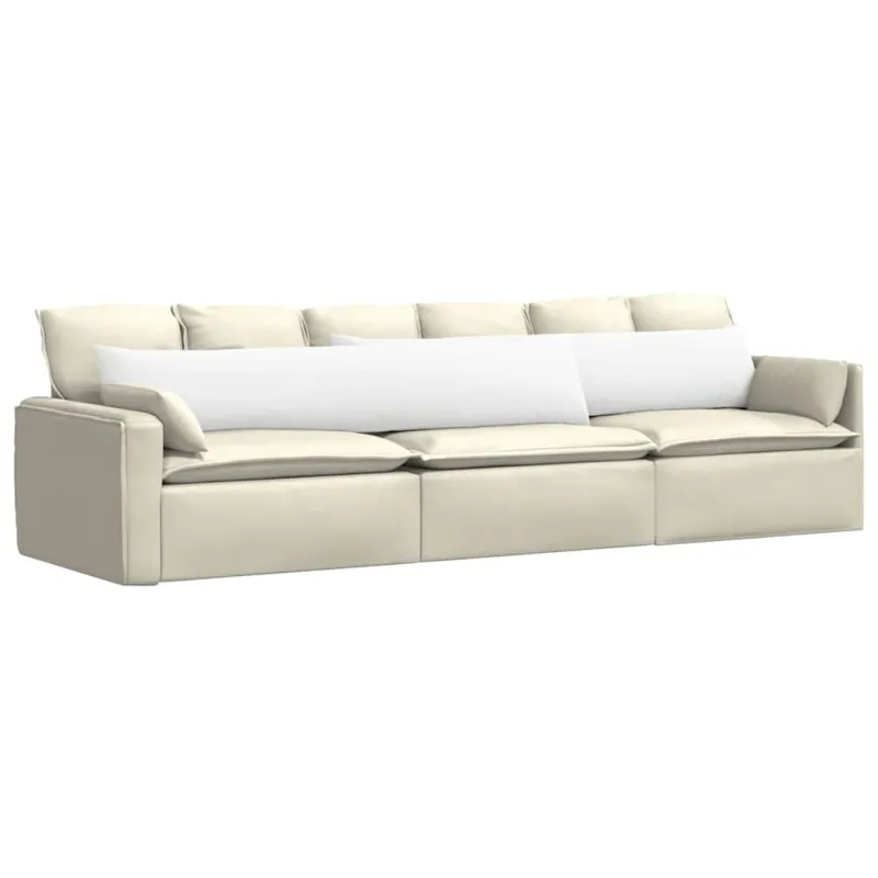 Sofa Pagalvės 2 pcs Balta 200 x 40 cm audinys