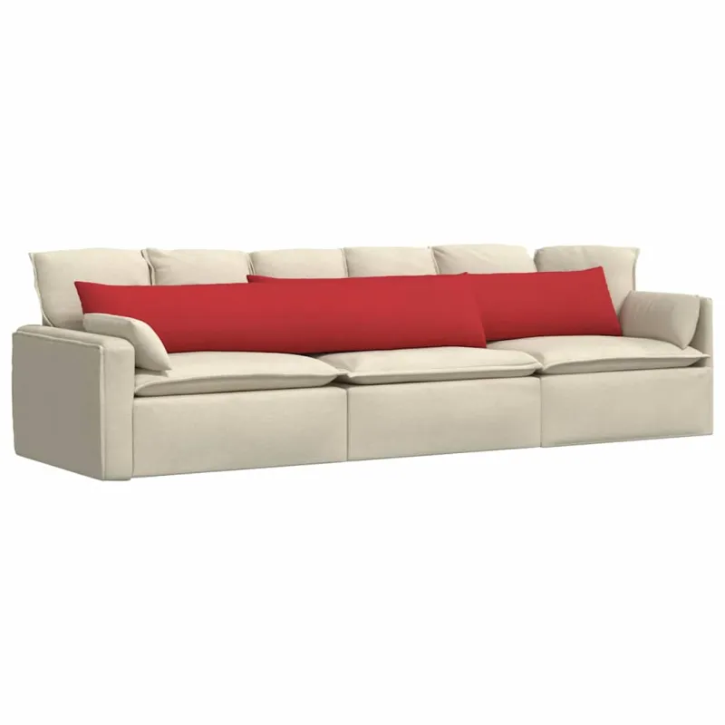 Sofa Pagalvės 2 pcs Raudona 200 x 40 cm audinys