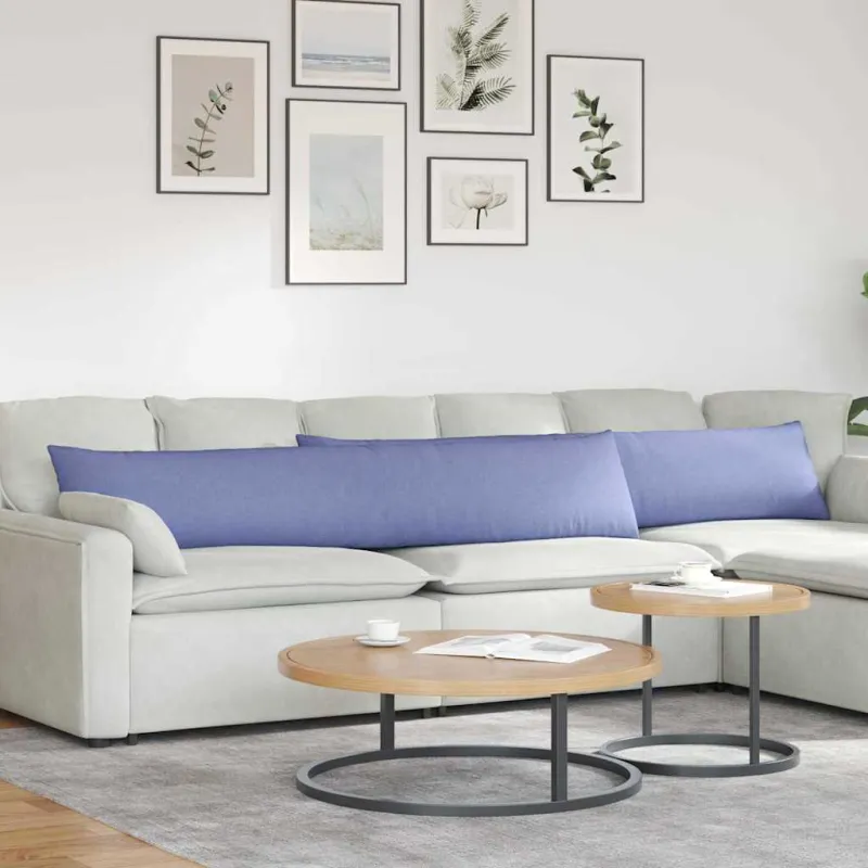 Sofa Pagalvės 2 pcs Džinsinės mėlynos 200 x 40 cm audinys